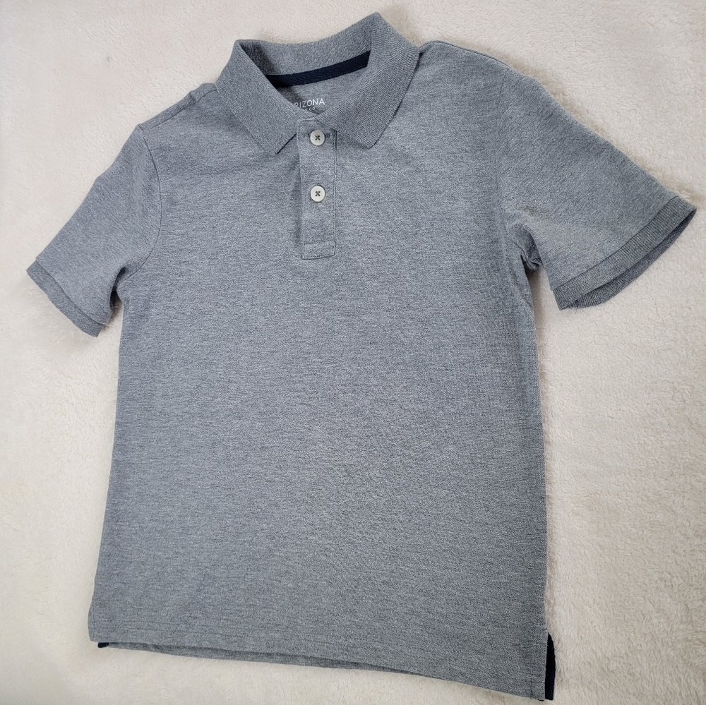 Boy's short sleeved polo shirt.